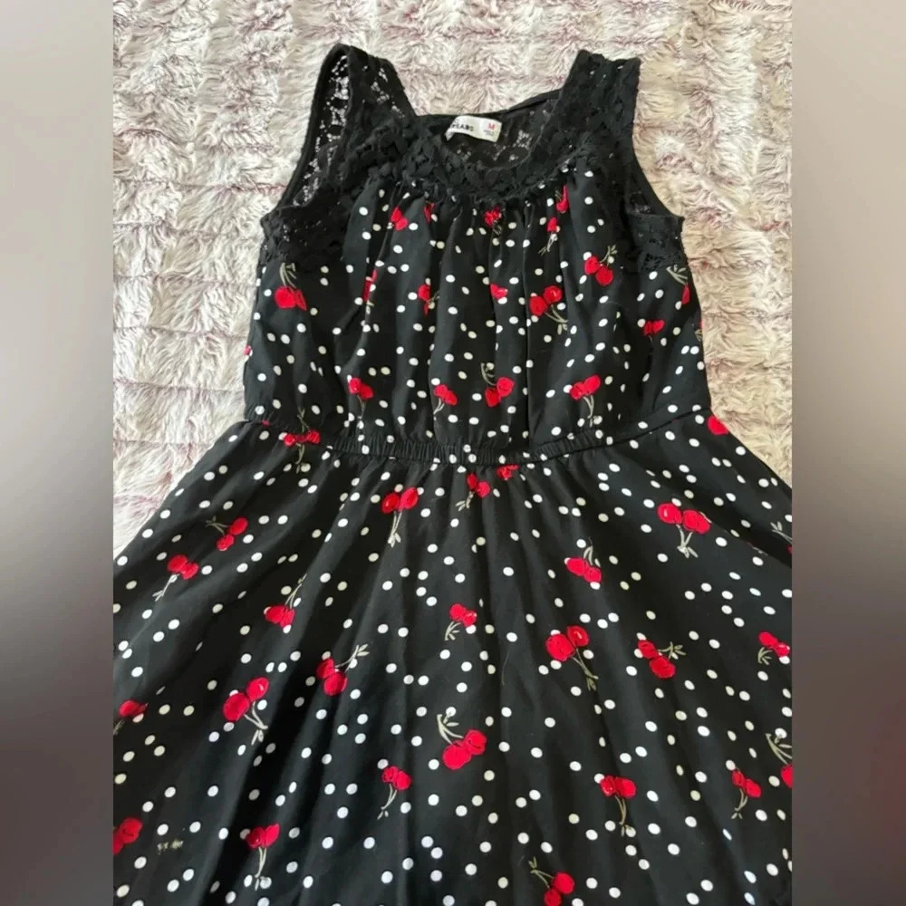 Epic Threads Girls Black and Red Cherry Dress Size Medium - Picture 7 of 13
